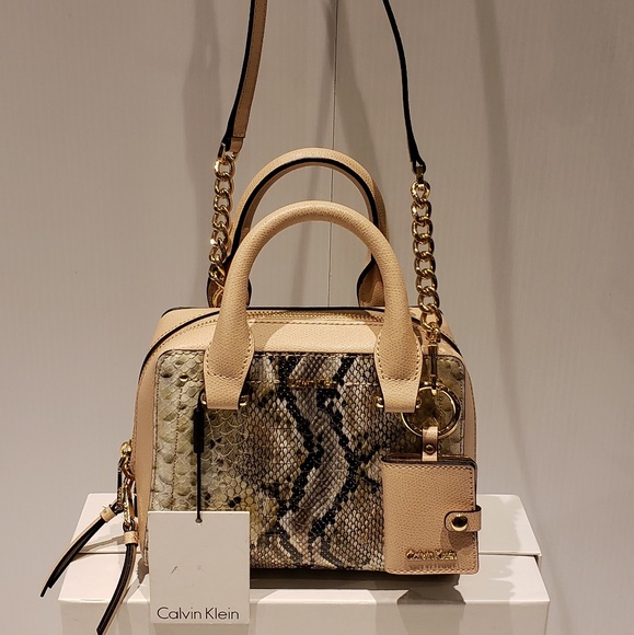 SOLD! Calvin Klein Snakeskin Mini Satchel - Picture 2 of 5